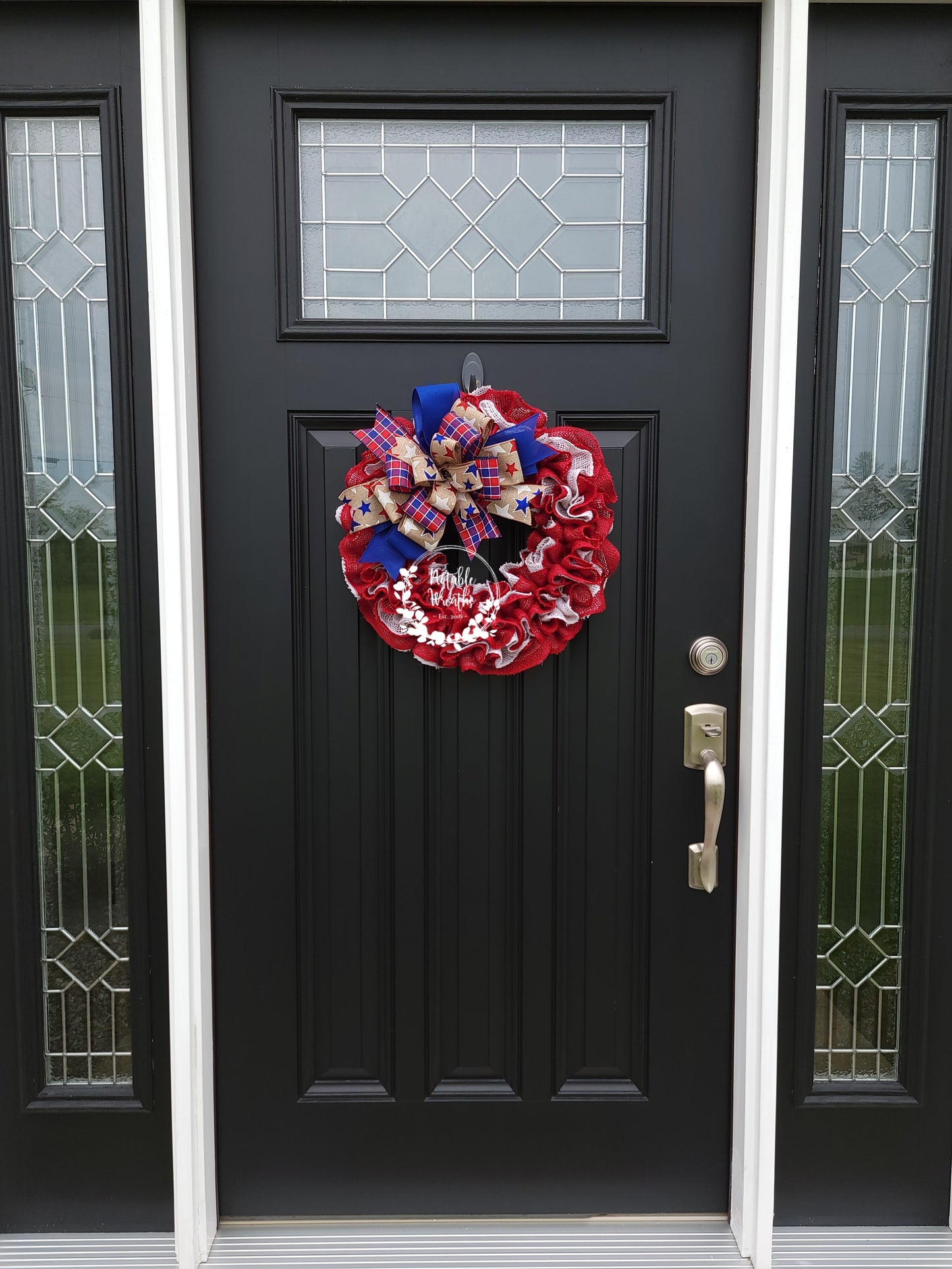 Independence day wreath, patriotic burlap wreath for front door, Americana wreath, American flag wreath, Fourth of July wreath, Memorial day