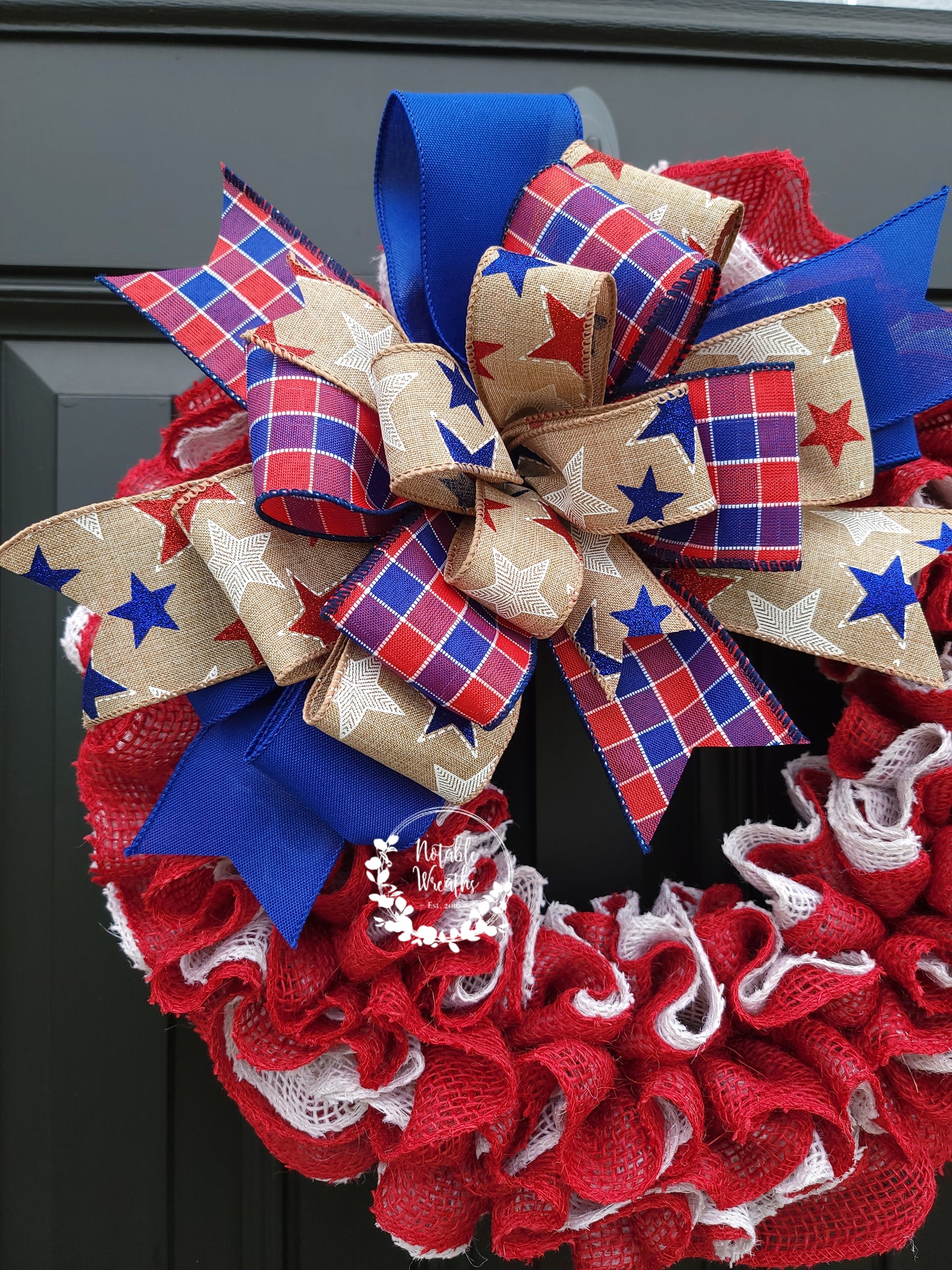 Independence day wreath, patriotic burlap wreath for front door, Americana wreath, American flag wreath, Fourth of July wreath, Memorial day