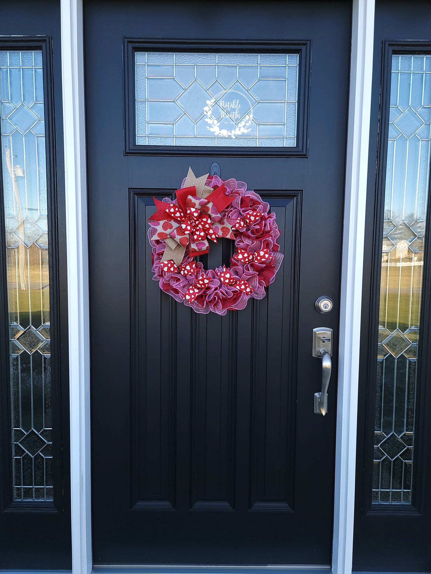 Red valentine's day wreath for front door, pink Valentine's day wreath, red heart wreath for Valentine's day