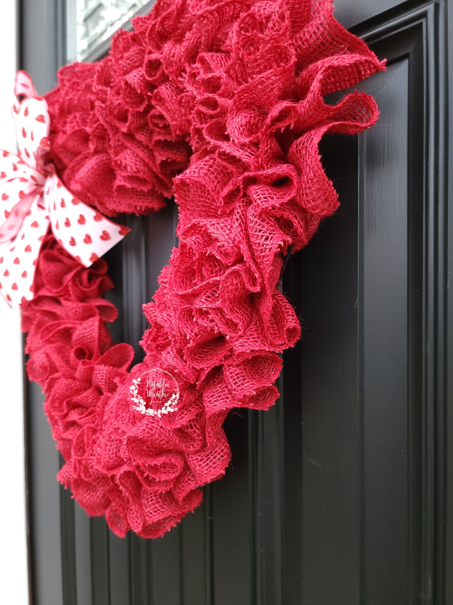 Valentine's day wreath, red heart wreath for front door, rustic valentine's day wreath