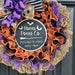 Hocus Pocus Halloween wreath, bat decor, Witch signs, Halloween burlap wreath for front door