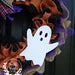 Rustic Halloween ghost wreath for front door, Hello Boo wreath, buffalo check Halloween wreath, ghost wreath