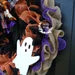 Rustic Halloween ghost wreath for front door, Hello Boo wreath, buffalo check Halloween wreath, ghost wreath