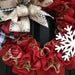 Rustic burlap Christmas wreath, cheetah print Christmas wreath, red Christmas wreath, buffalo check Christmas wreath