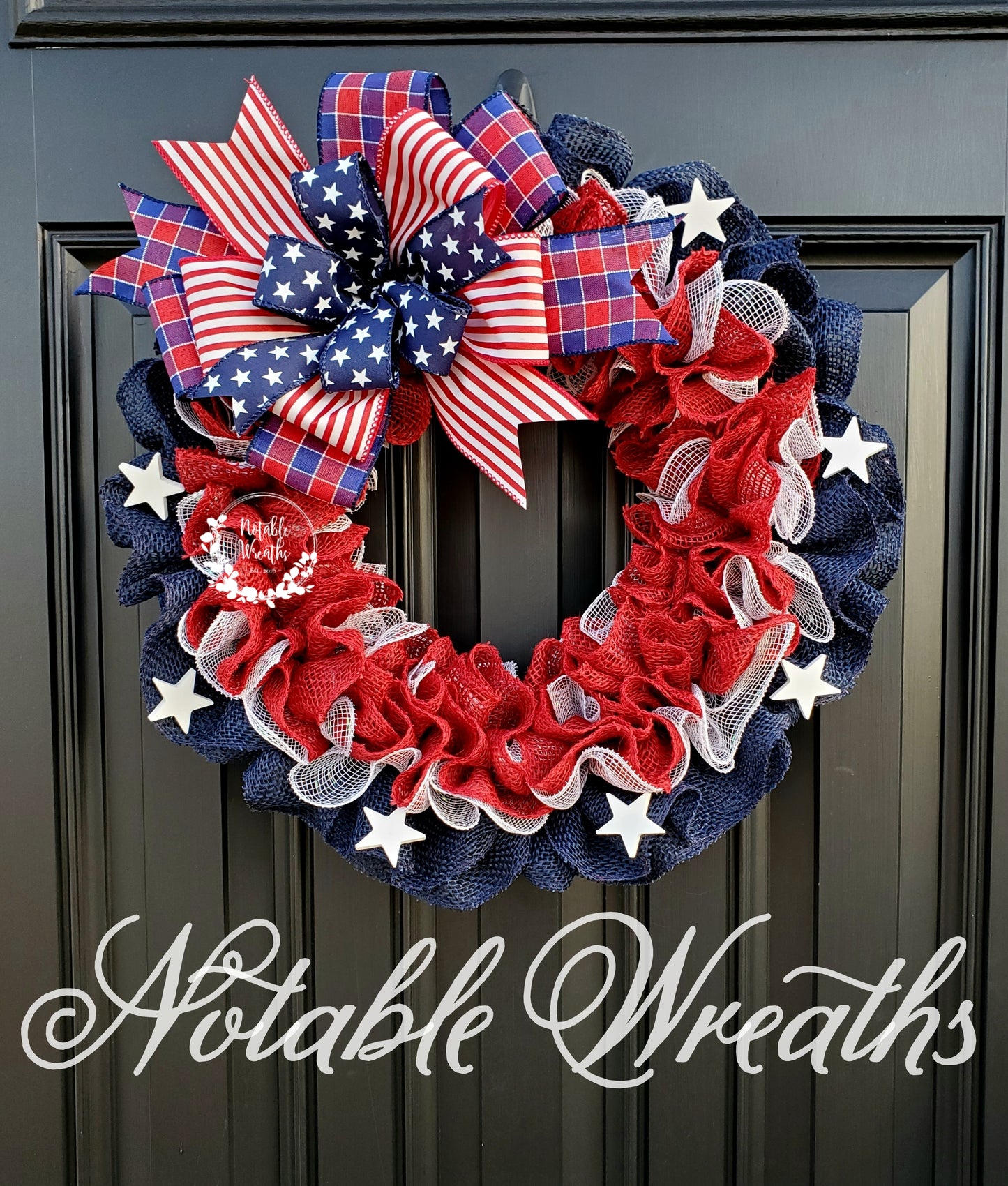 Patriotic American flag wreath, Fourth of July wreath for front door, Patriotic wreath, Americana wreath, American flag wreath, double doors