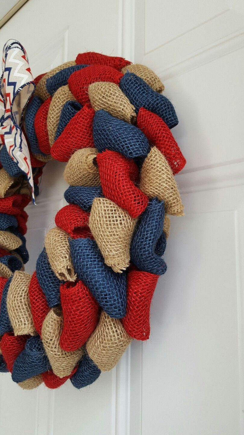 patriotic wreath, rustic patriotic burlap wreath, Independence day wreath, fourth of July wreath, military family, Navy, Marines, Army