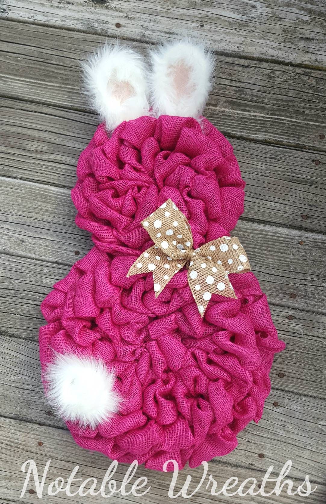 Easter burlap wreath, Spring wreath, bunny wreath, Easter bunny wreath, Front door wreath, pink burlap wreath, rustic Easter wreath