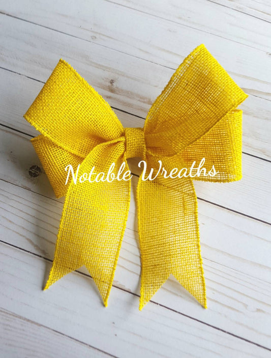 Support our troops bow, deployment bow, Military support, deployment gift, yellow burlap bow, patriotic bow