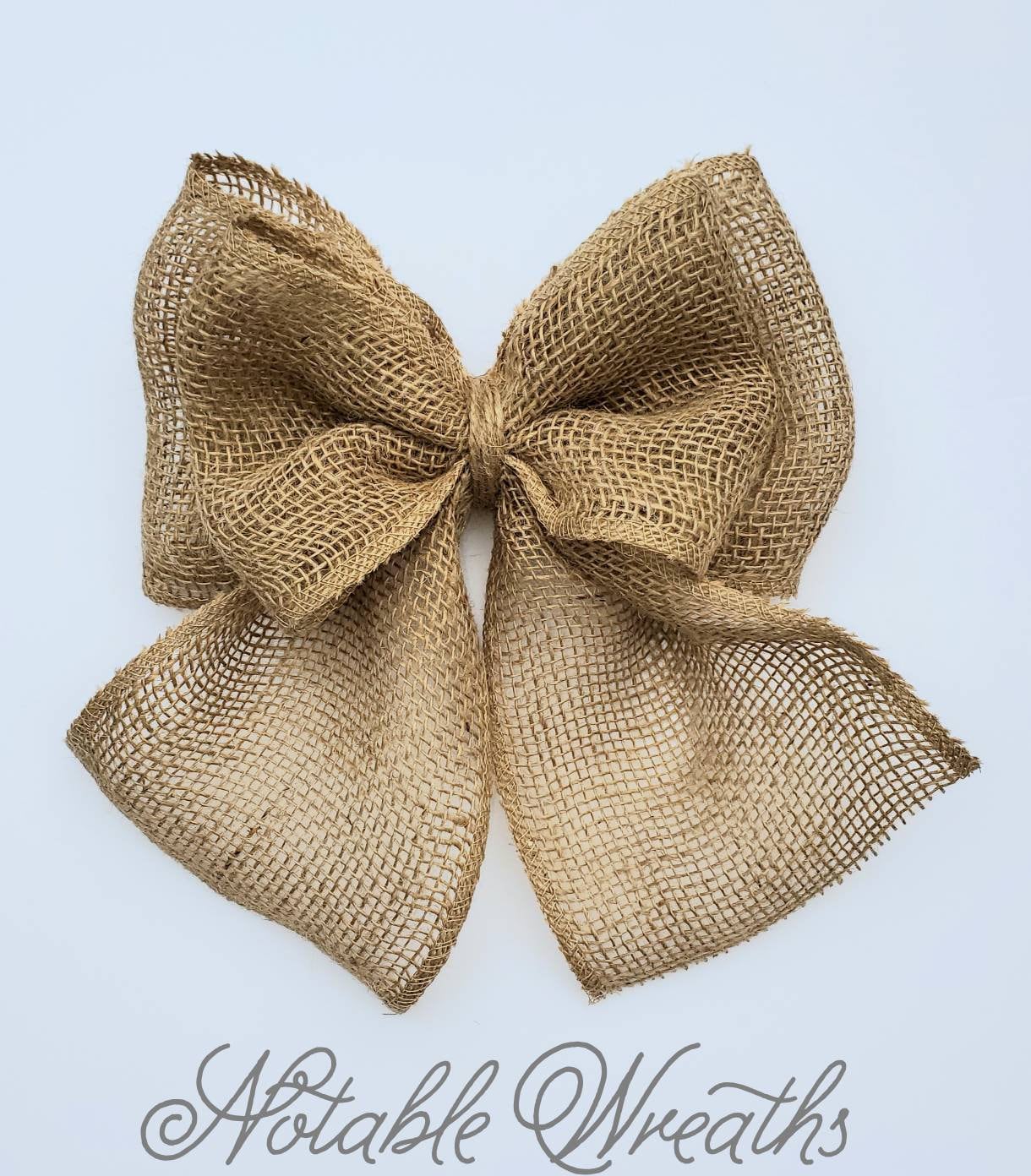 Burlap bow, Farmhouse bow, farmhouse decor, natural burlap bow