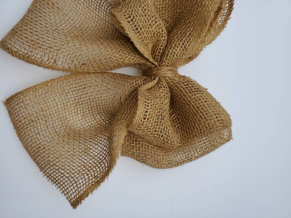 Burlap bow, Farmhouse bow, farmhouse decor, natural burlap bow