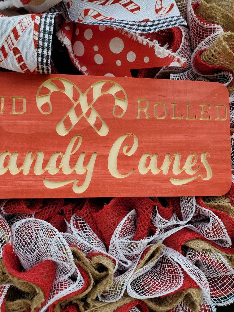 Christmas burlap wreath for front door, Candy Cane winter wreath, red Christmas wreath, peppermint wreath for Christmas