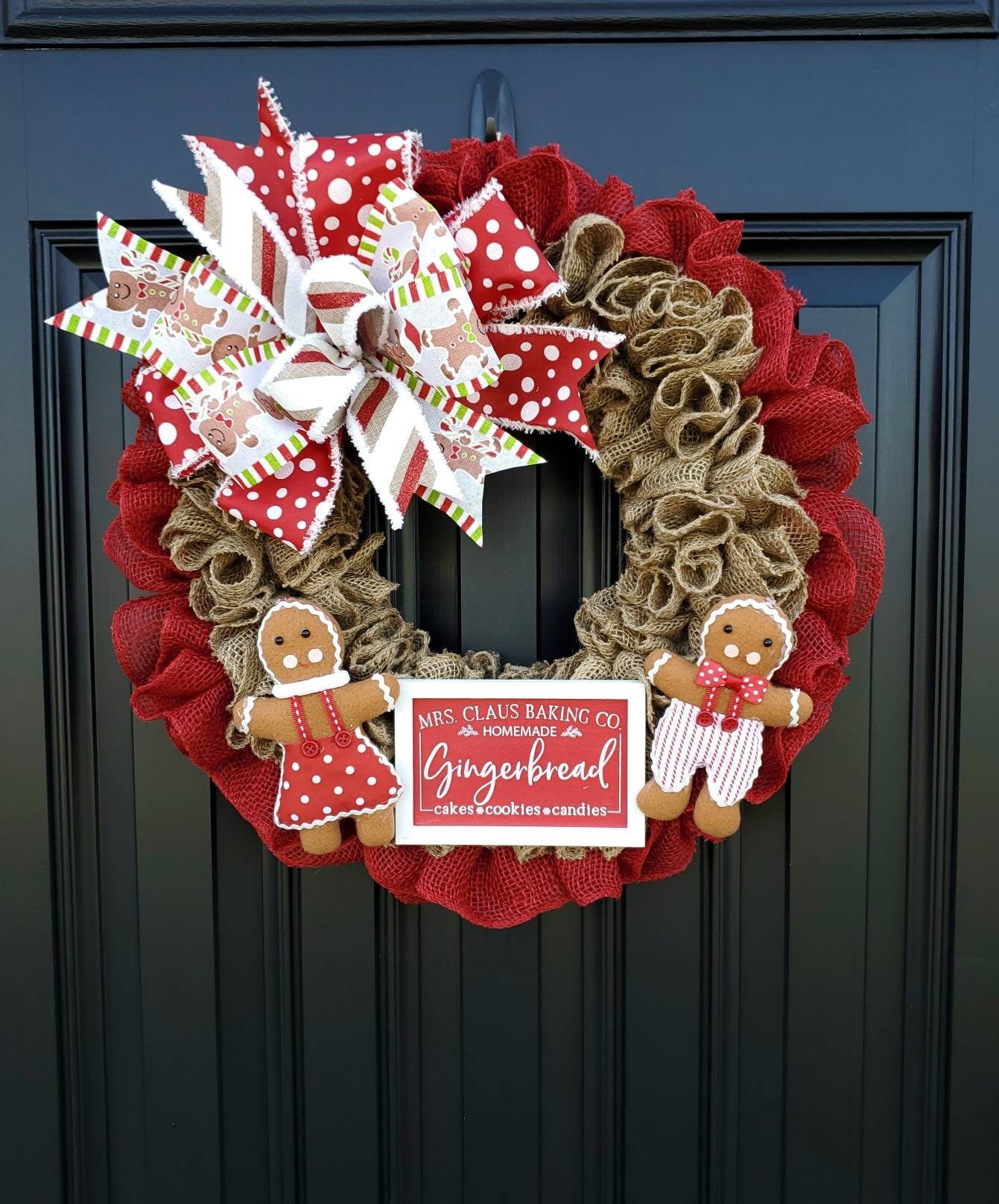 Gingerbread Door hotsell Wreaths Mr and Mrs Gingy Set of 2 Christmas Home Decor