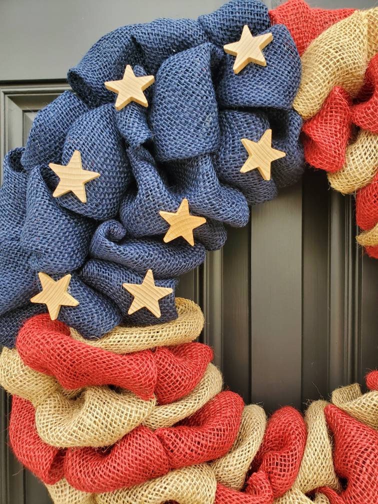 Rustic Air Force wreath, deployment wreath, patriotic military wreath, flag wreath, Veterans day wreath, memorial day wreath, burlap wreath