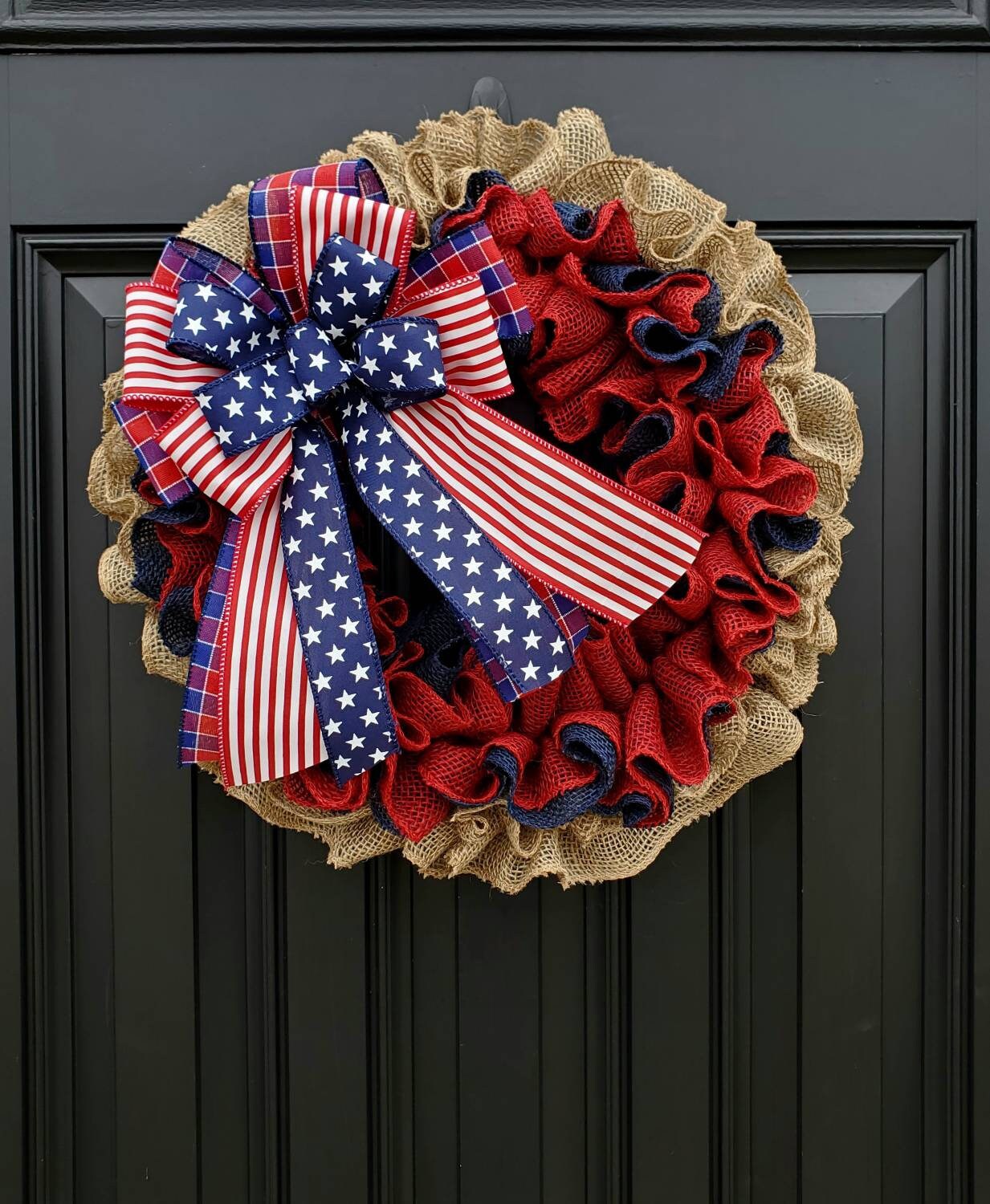 Patriotic wreath for front door, Fourth of July wreath for front door, Patriotic wreath, Americana wreath, American flag wreath, double door