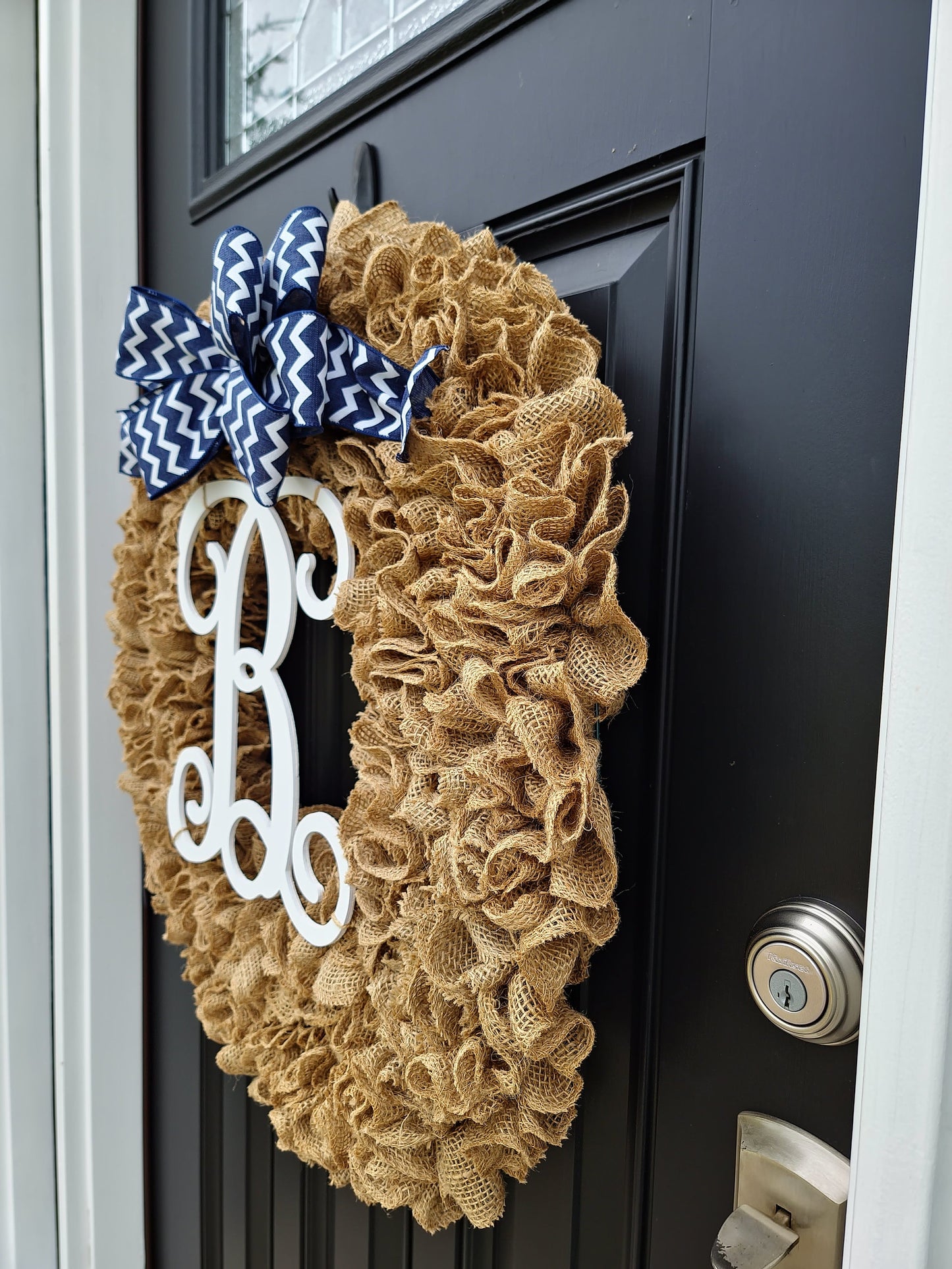 Plain burlap wreath, Extra large and full 27" plain burlap ruffle wreath, monogram wreath, all seasons wreath, large year round wreath